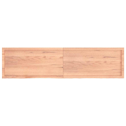 Étagère murale marron clair bois chêne massif traité