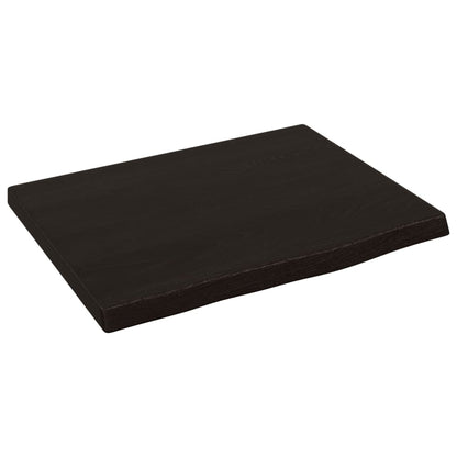 Étagère murale marron foncé 40x30x2 cm bois chêne massif traité