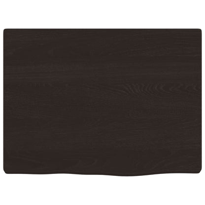 Étagère murale marron foncé 40x30x2 cm bois chêne massif traité
