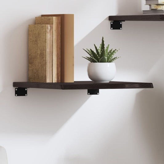 Étagère murale marron foncé 40x40x2 cm bois chêne massif traité