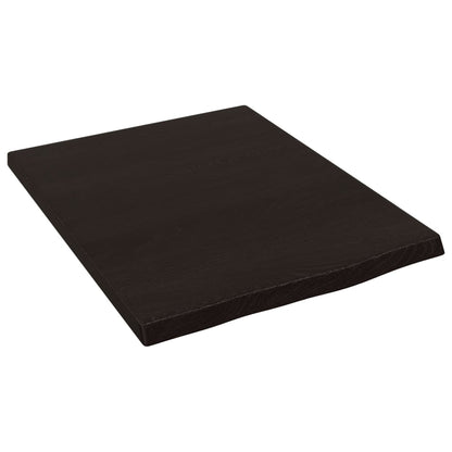 Étagère murale marron foncé 40x50x2 cm bois chêne massif traité