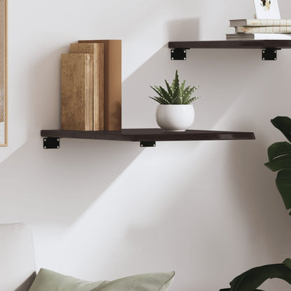 Étagère murale marron foncé 40x50x2 cm bois chêne massif traité