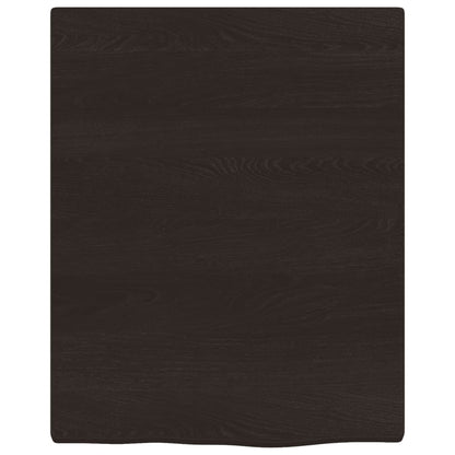 Étagère murale marron foncé 40x50x2 cm bois chêne massif traité