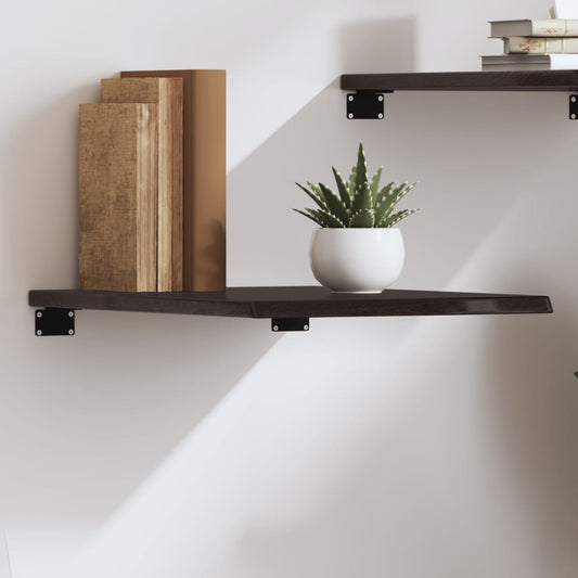 Étagère murale marron foncé 40x50x2 cm bois chêne massif traité