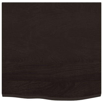 Étagère murale marron foncé 60x60x2 cm bois chêne massif traité