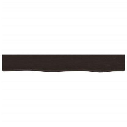Étagère murale marron foncé 80x10x2 cm bois chêne massif traité