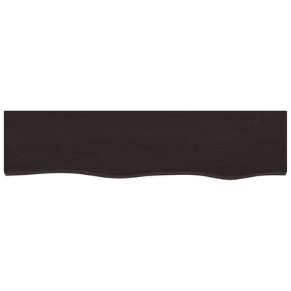 Étagère murale marron foncé 80x20x2 cm bois chêne massif traité