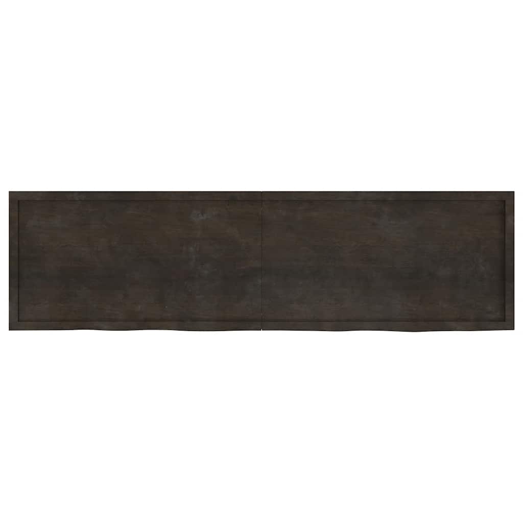 Étagère murale marron foncé bois chêne massif traité