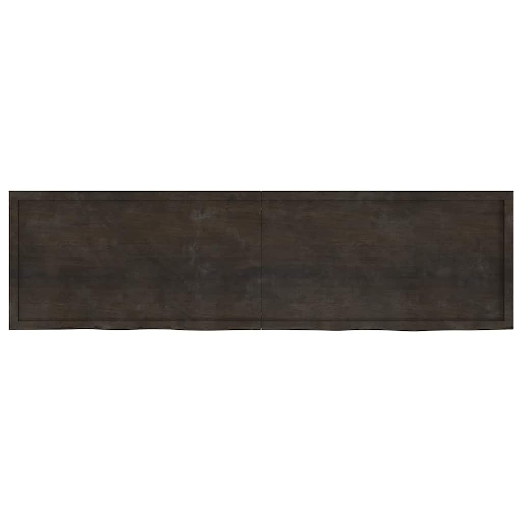 Étagère murale marron foncé bois chêne massif traité