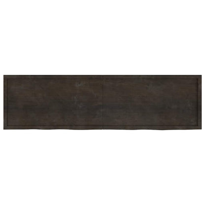 Étagère murale marron foncé bois chêne massif traité