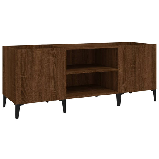 Armoire à disques chêne marron 121x38x48 cm bois d'ingénierie