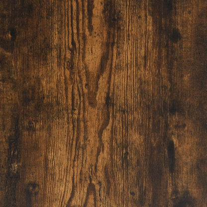 Étagères murales avec barres 2 pcs chêne fumé 65x25x30 cm