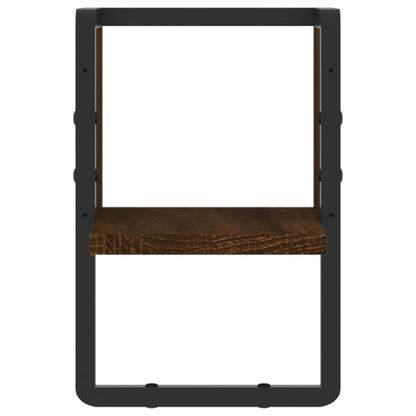 Étagère murale avec barre chêne marron 20x25x30 cm