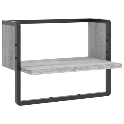 Étagère murale avec barre sonoma gris 40x25x30 cm