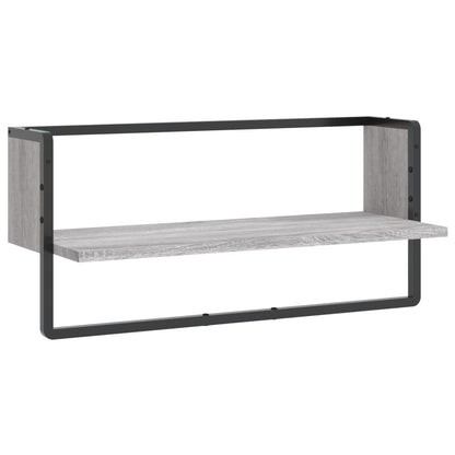 Étagère murale avec barre sonoma gris 65x25x30 cm