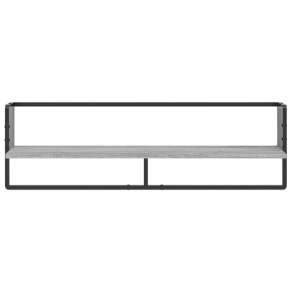 Étagère murale avec barre sonoma gris 100x25x30 cm