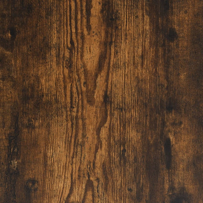 Étagère murale avec barre chêne fumé 30x25x65 cm