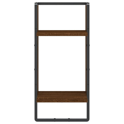 Étagère murale avec barre chêne marron 30x25x65 cm