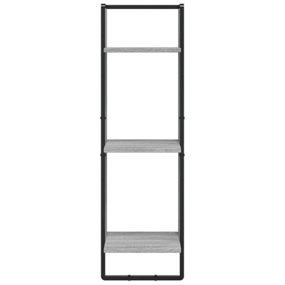 Étagère murale 3 niveaux sonoma gris 30x25x100 cm