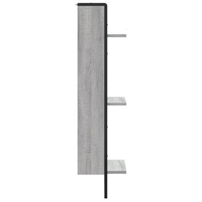Étagère murale 3 niveaux sonoma gris 30x25x100 cm