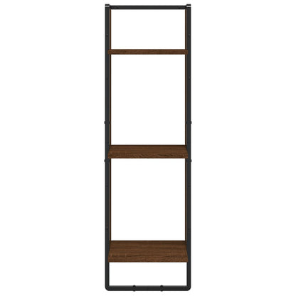 Étagère murale 3 niveaux chêne marron 30x25x100 cm