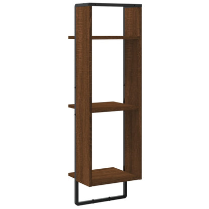 Étagère murale 3 niveaux chêne marron 30x25x100 cm
