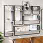 Ensemble d'étagères murales avec barres 6 pcs sonoma gris