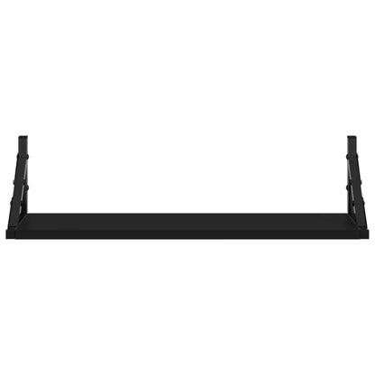 Étagères murales 2 pcs noir 60x15x15,5 cm