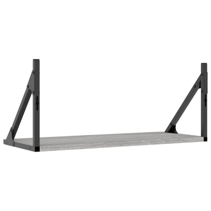 Étagères murales 2pcs sonoma gris 60x25x25,5 cm bois ingénierie