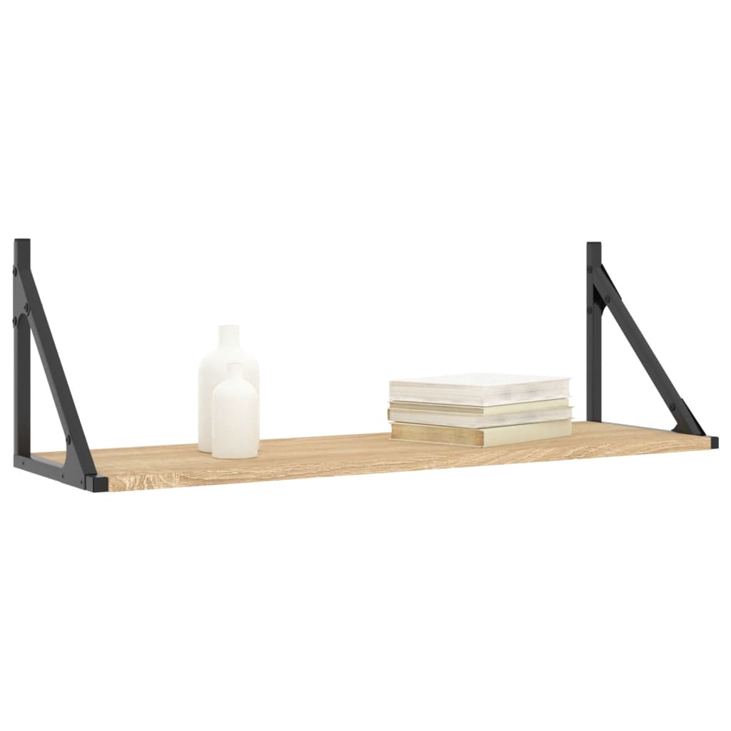 Étagères murales 2 pcs chêne sonoma 80x25x25,5 cm