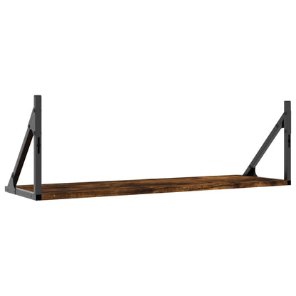 Étagères murales 2pcs chêne fumé 80x25x25,5cm bois d'ingénierie
