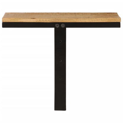 Étagère murale 40x30x32 cm bois massif de manguier et fer