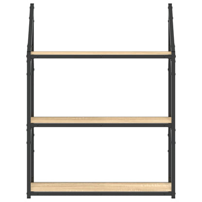 Étagère murale 3 niveaux chêne sonoma 60x21x78,5 cm