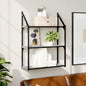 Étagère murale 3 niveaux sonoma gris 60x21x78,5 cm