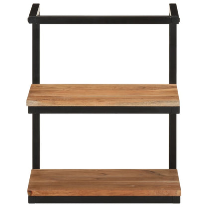 Étagère murale 40x30x50 cm bois massif d'acacia et fer