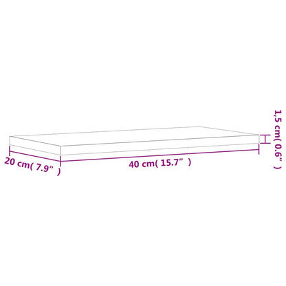 Étagères murales 4 pcs chêne fumé 40x20x1,5cm bois d'ingénierie