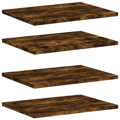 Étagères murales 4 pcs chêne fumé 40x30x1,5cm bois d'ingénierie