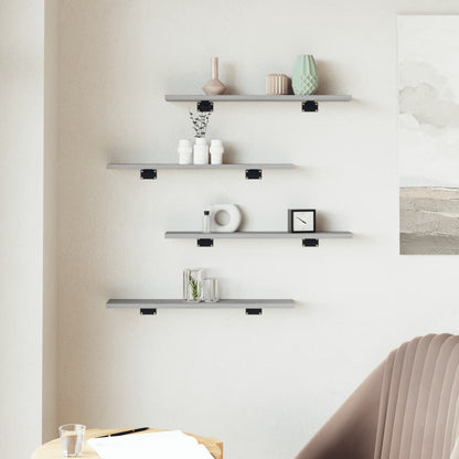 Étagères murales 4 pcs sonoma gris 60x10x1,5 cm bois ingénierie