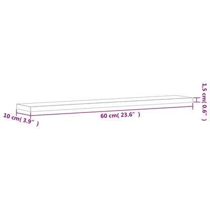 Étagères murales 4 pcs sonoma gris 60x10x1,5 cm bois ingénierie