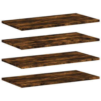 Étagères murales 4 pcs chêne fumé 60x30x1,5cm bois d'ingénierie
