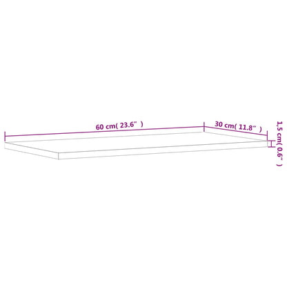 Étagères murales 4 pcs chêne fumé 60x30x1,5cm bois d'ingénierie
