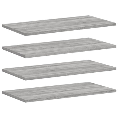 Étagères murales 4 pcs sonoma gris 60x30x1,5 cm bois ingénierie