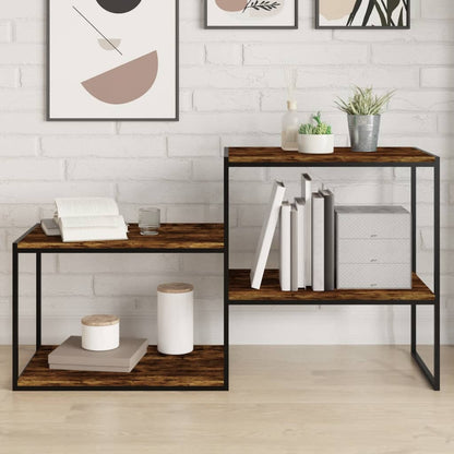 Étagères murales 4 pcs chêne fumé 60x40x1,5cm bois d'ingénierie