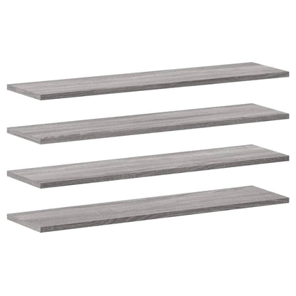 Étagères murales 4 pcs sonoma gris 80x20x1,5 cm bois ingénierie