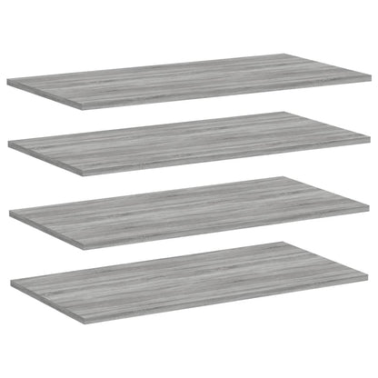 Étagères murales 4 pcs sonoma gris 80x40x1,5 cm bois ingénierie