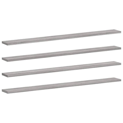 Étagères murales 4 pcs sonoma gris 100x10x1,5cm bois ingénierie