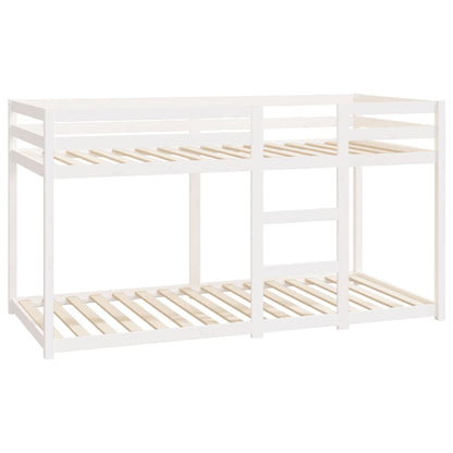 Lit superposé sans matelas blanc 90x200 cm bois de pin massif