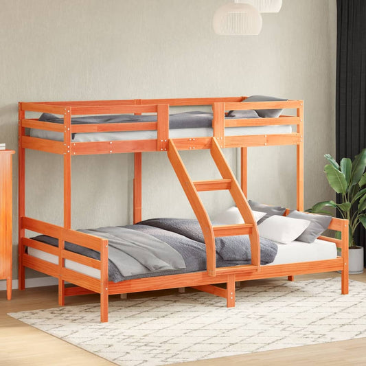 Lit superposé sans matelas 80x200/140x200 cm bois massif