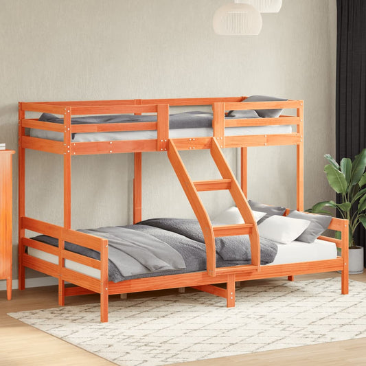 Lit superposé sans matelas 90x200/140x200 cm bois massif