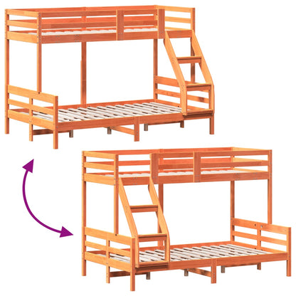 Lit superposé sans matelas 80x200/120x200 cm bois massif